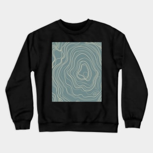 Blue Abstract Topography  Aesthetic  Pattern Crewneck Sweatshirt